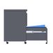 GarveeLife Mobiele metalen archiefkast met 2 laden met slot