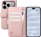 Rosso Element Modern Hoesje Geschikt voor Apple iPhone 18 Pro Max / 17 Pro Max - Roze - Luxe Book Case, Portemonnee en Standaard in één - Pasjeshouder
