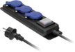Orno Heavy-duty stekkerdoos voor buiten - 3-voudig - IP44 - Zwart/Blauw