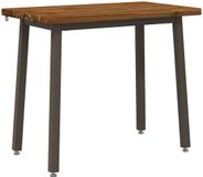 vidaXL Eettafel Massief Acaciahout Natuurlijk en Koffie 110 x 55 x 75 cm