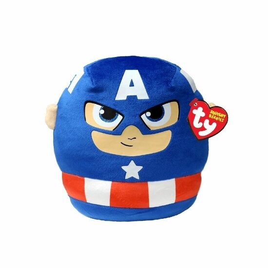 TY TY Squishy Beanies Knuffel Captain America 20 cm