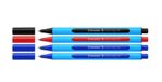 Schneider AG Stylo à bille Slider Edge Stick Noir, Bleu, Rouge 4 pièce(s)