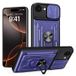 Apple Coque Hybride iPhone 16e/17e à Anneau Rotatif avec Protection pour Appareil Photo - Bleue