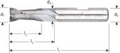 Rotec HSS-E spiebaanfrees, kort, AlCrN, ø15