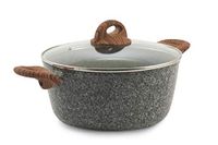 Galileo Casa Carrara Casserole en aluminium, gris, 18 cm