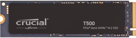 Crucial T500 4TB - M.2 2280 - PCIe 4.0 x4 - NVMe 2.0 - 3D NAND (TLC) - Zwart