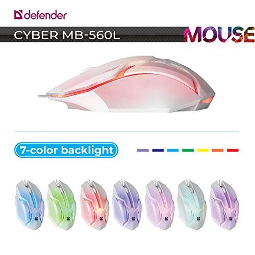 Defender MOUSE CYBER MB-560L WHITE 7-COLORS BACKLIGHT