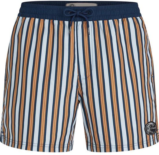 O'Neill Heren Zwemshort Originals Stripe Blauw & Oranje XXL