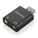 AISENS A106-0768 Kabeladapter USB-A naar 2x 3.5mm Jack Zwart