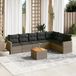 Maison Exclusive - Ensemble de jardin, 8 pièces, avec coussins, gris, en polyrotin