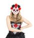 Rubies Katrina Masker voor volwassenen, masker met rode en zwarte bloemen, origineel, ideaal voor Halloween, carnaval, feest, vrijgezellenfeest, cosplay en verjaardag, S3224