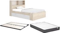 Vente-unique Bedframe hout natuurlijk licht, wit 120 x 190 cm