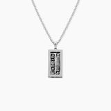 Collier Jourdan Acier Blanc Jaspe Africain
