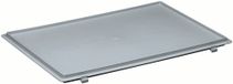 Lockweiler Scharnierdeksel | polypropyleen L600xB400mm | grijs voor transport-stapelkratten | 1 stuk - NBC64-139901620118822
