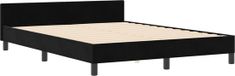 vidaXL Boxspringbed met hoofdeinde, zwart, 140 x 190 cm, fluweel