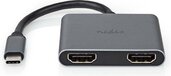 Nedis USB-C Multi-Port Adapter - 2x HDMI - USB 3.2 Gen 1 - 0.1m - Black