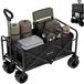 LifeGoods Chariot pliable - 94L - Capacité de charge 80KG - 98x59x107CM - Roues robustes avec frein - Chariot pliable avec housse lavable - Noir