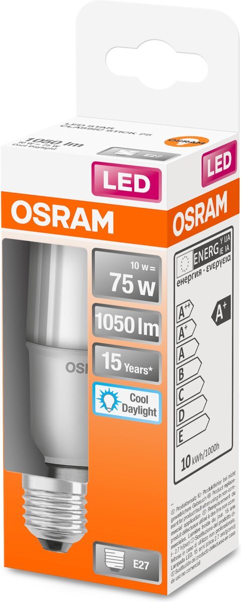 Osram LED lamp | NaN: E27 | Kaltweiß | 6500 K | 10 W | vervanger voor 75 W Incandescent bulb | mat | LED STAR STICK