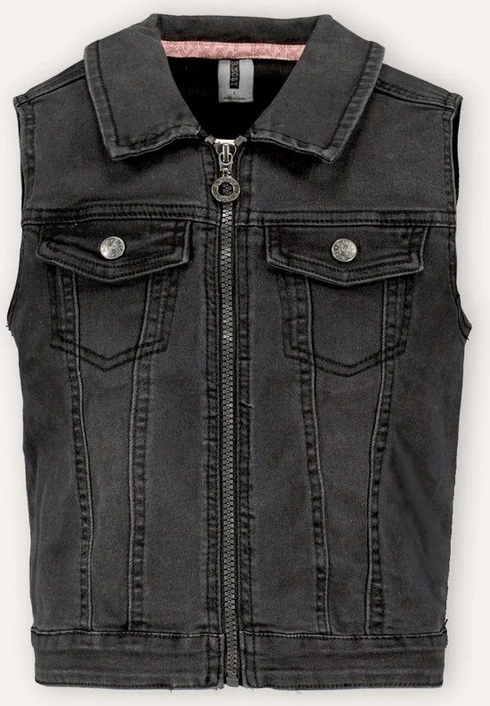 B. Nosy Y408-5025 Meisjes Gilet - Anthracite - Maat 134/140 - 8-10 jaar