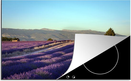 KitchenYeah® Inductie beschermer 77x51 cm - Lavendel veld in Provence - Inductie beschermer voor kookplaat