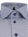 Olymp Chemise Bleu Manches Longues Coton Coupe Droite