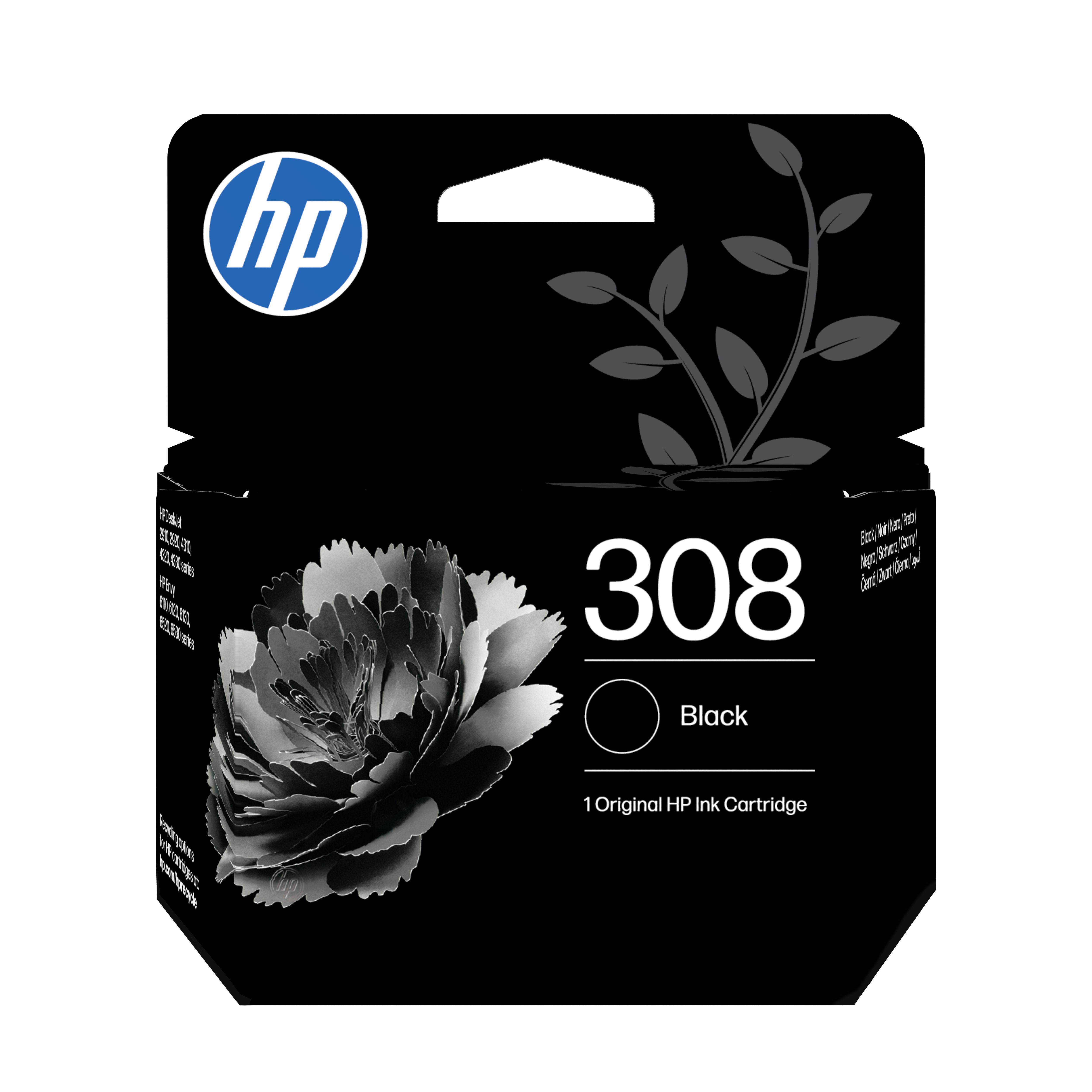 HP 308 Original 2-Pack Combo Black/Tri-Color Ink Cartridges
