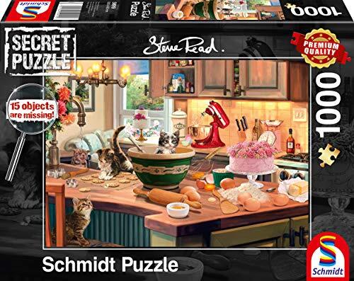 Schmidt Spiele Am Küchentisch Puzzle 1.000 Teile: Erwachsenenpuzzle Secret Puzzles
