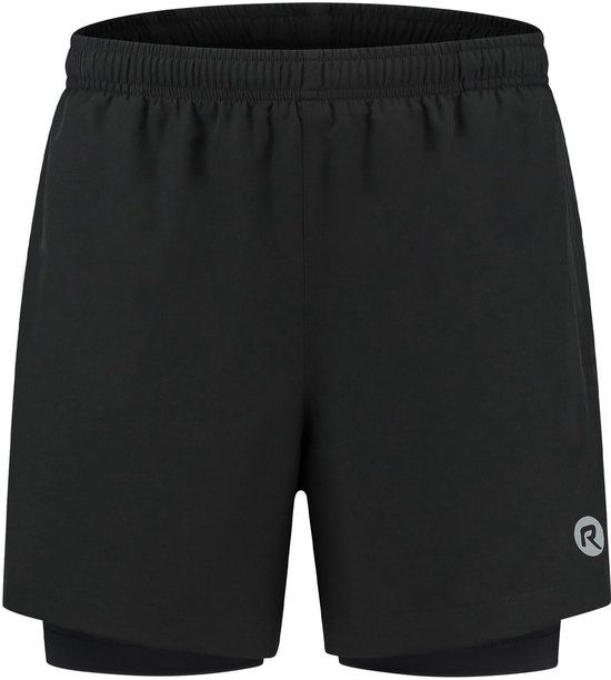 Rogelli Essential 2-in-1 Hardloopshort Heren - Zwart - S