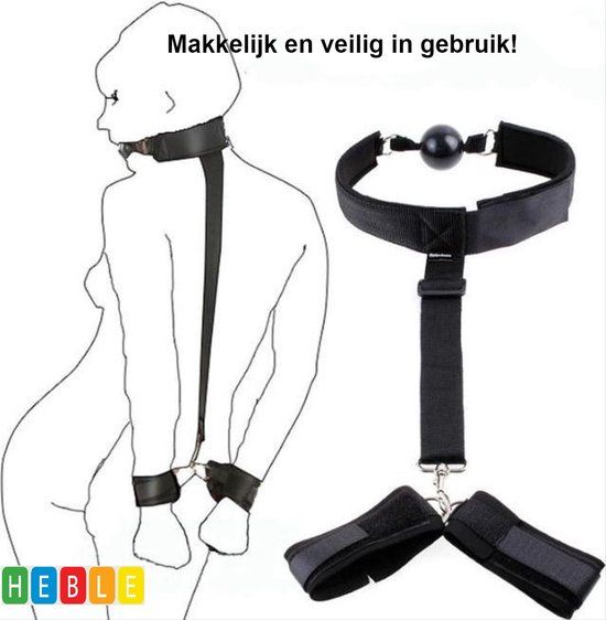 Heble® BDSM Bondage Set - Black - 3 Pieces