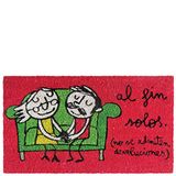 LAROOM 13702 deurmat Eindelijk alleen, rood