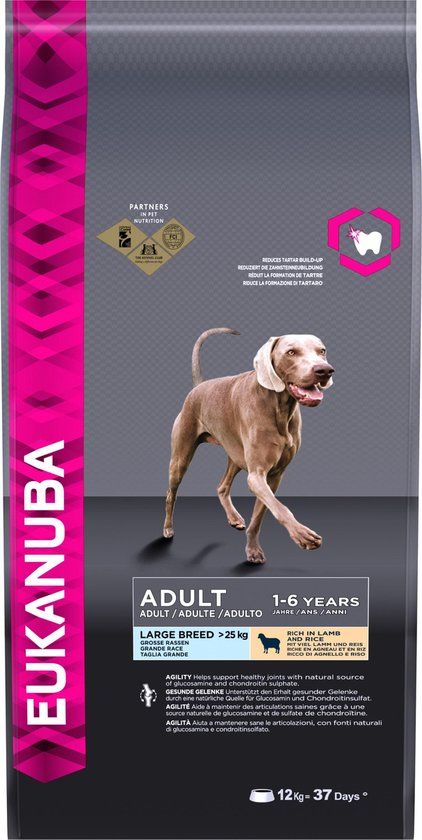 Eukanuba Dog Adult Large Breed Lam/Rice - 12 KG