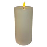 Mansion Atmosphere LED kaars oplaadbaar 7.5x15cm rustic ivory