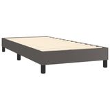 vidaXL Boxspringbed met matras, kunstleer, grijs, 140x200 cm