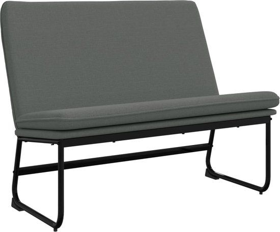 vidaXL Bankje Stof Donkergrijs 100x75x76 cm