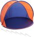 Shoppartners Bv Beachshelter pop-up strandtent/windscherm blauw/oranje 150 x 80 cm incl. haringen