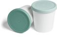 Unyqoos® Set de conteneurs à glace pour une fraîcheur et un stockage optimaux de la glace faite maison, 2 pièces, capacité de 1 litre, sans BPA