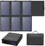 Merkloos / Sans marque Zhongshan Shengxi Lighting Co., Ltd. Solar Powerbank - Powerstation - Draagbare - Krachtcentrale - met 60W - Opvouwbaar Zonnepaneel - USB-C Uitgang - voor Thuis - Tenten - Buiten - Kamperen - Noodsituaties - 41600Mah - 200W - 100-240V - 50/60Hz - Zwart
