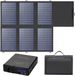 Merkloos / Sans marque Zhongshan Shengxi Lighting Co., Ltd. Solar Powerbank - Powerstation - Draagbare - Krachtcentrale - met 60W - Opvouwbaar Zonnepaneel - USB-C Uitgang - voor Thuis - Tenten - Buiten - Kamperen - Noodsituaties - 41600Mah - 200W - 100-240V - 50/60Hz - Zwart
