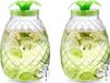 Zeller 2x Groene glazen drank dispensers ananas 4,5 liter