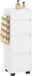 SoBuy Armoire de salle de bain avec 3 tiroirs et 4 étagères – Meuble de rangement avec porte-serviettes – Meuble de salle de bain compact – Blanc, 30x90x30cm – BZR29-W