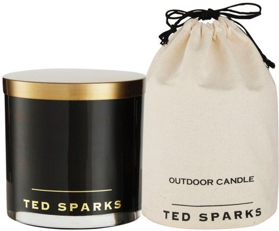 Ted Sparks Double Magnum Outdoor Candle - Black & Gold