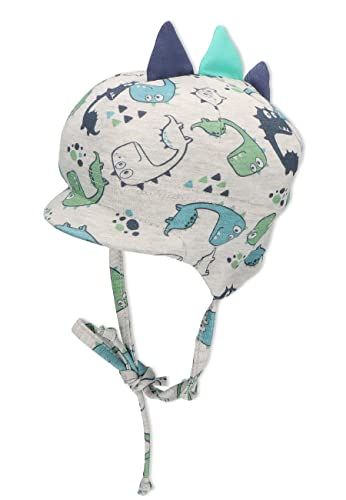 Sterntaler Schirmmütze Multidino Zonnehoed - Jongens - Zilverkleurig - Maat 6 1/4