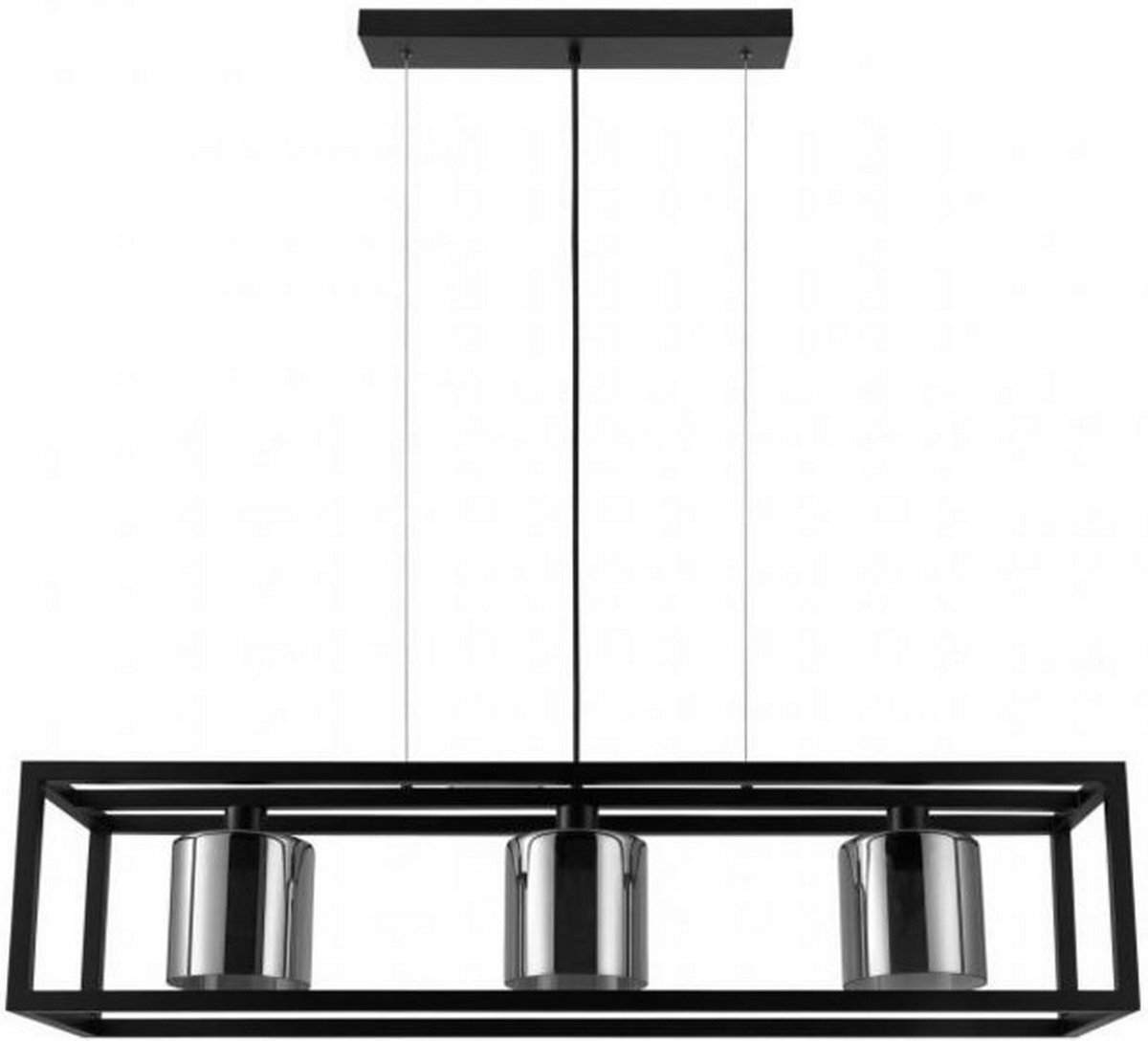 Smid Lifestyle Lifestyle Brighton 3-Lichts Hanglamp Zwart/Smoke glas