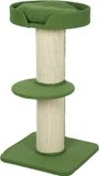 Kein Marken-/Fanartikel Kattenboom 91 cm, speelboom met kattenbed, plateau, bekleed met lamswol (groen)