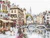 Luca-S B2384 borduurpakket BRUG DER LIEFDE - LAKE ANNECY - telpatroon om te borduren - 45 x 34 cm