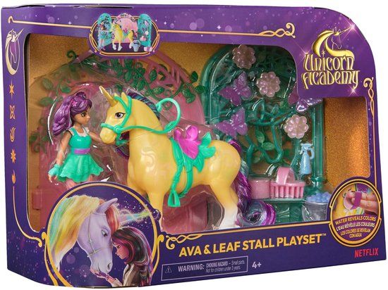 Spin Master Unicorn Academy Ava & Leaf Stall - Magische speelset