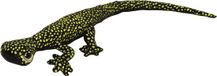 Nature Planet knuffel Arizona Gekko Hagedis - pluche - zwart/geel - 112 cm