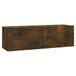 vidaXL meuble TV 100x30x30 cm bois traité couleur chêne fumé