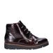 Rieker Gevoerde Lakleren Veterboots Donkerrood