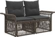 vidaXL Banc de jardin 2 places gris polyrotin